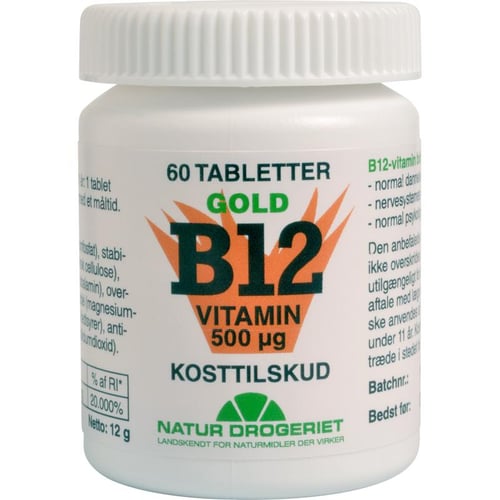 Natur Drogeriet, B12-vitamin Gold 500 μg, 60 stk._0
