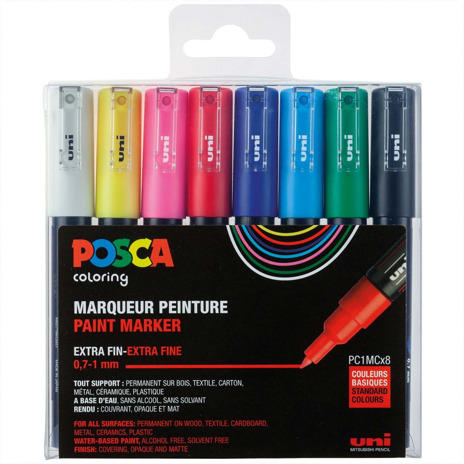 Posca - PC1MC - Extra Fine Tip Pen, 8 pc_0