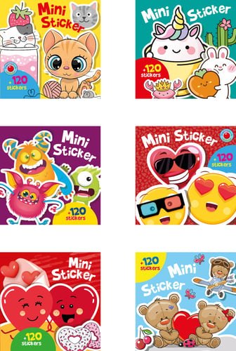 Snip Snap Snude: Mini stickers 1-6 (æske med 48 stk. ass. - pris pr. stk. ca. kr. 14,95 - picture