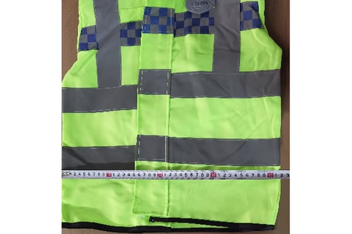 Udklædningssæt politi jakke neon med tilbehør_1