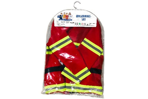 Udklædningssæt brandmandsjakke rød med tilbehør_2