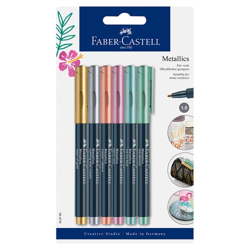Faber-Castell - Metallics Marker, 6 st (160706) - picture
