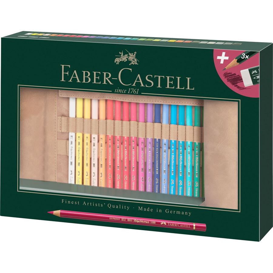 Faber-Castell - Polychromos Colour pencil 30 ct pen. roll (110030)_0