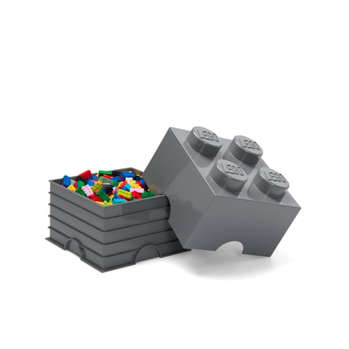 <div>LEGO Opbevaringsklods 4 - Grå</div>_1