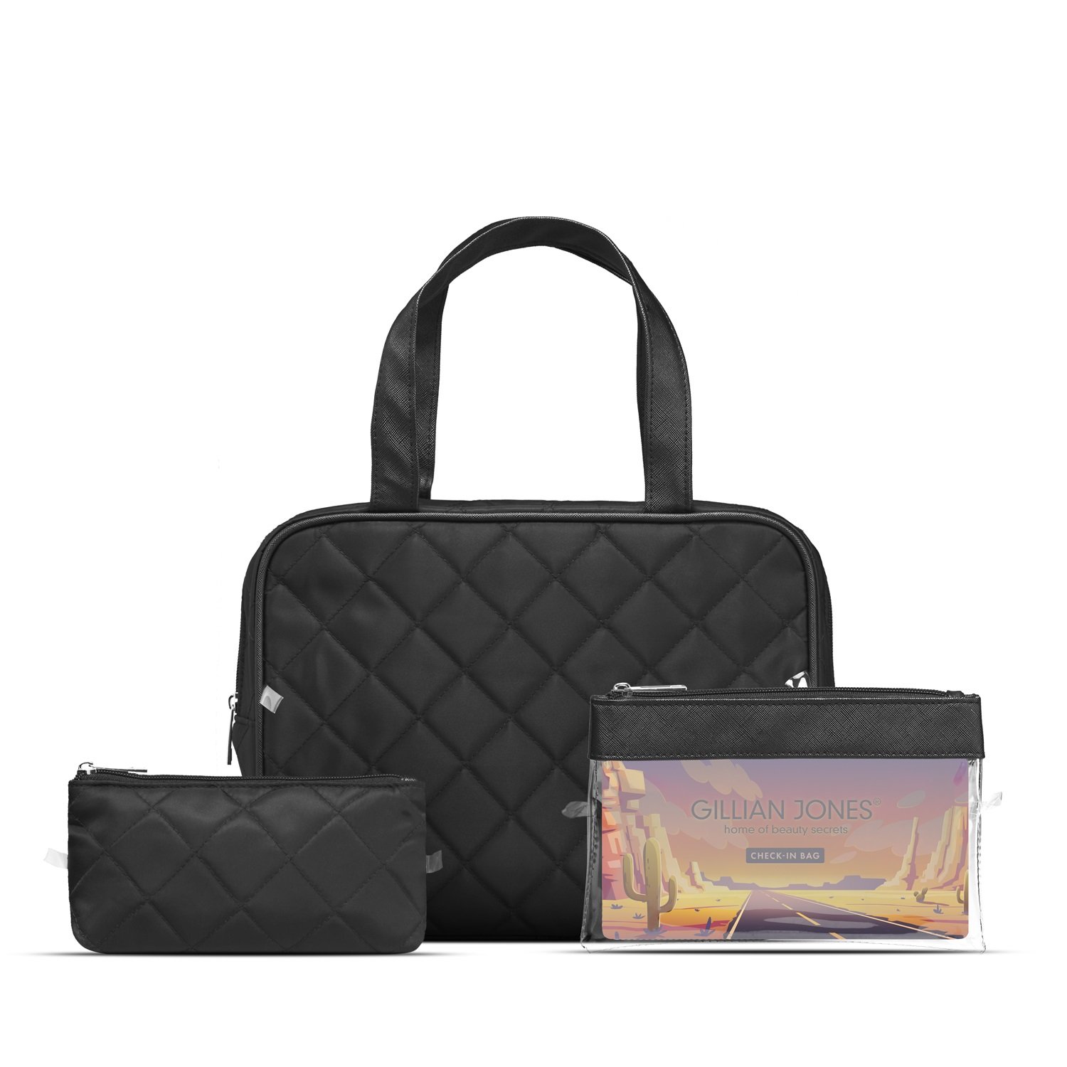 Gillian Jones - 3-piece Cosmetic Bag Set in 100% Recycled Plastic_0