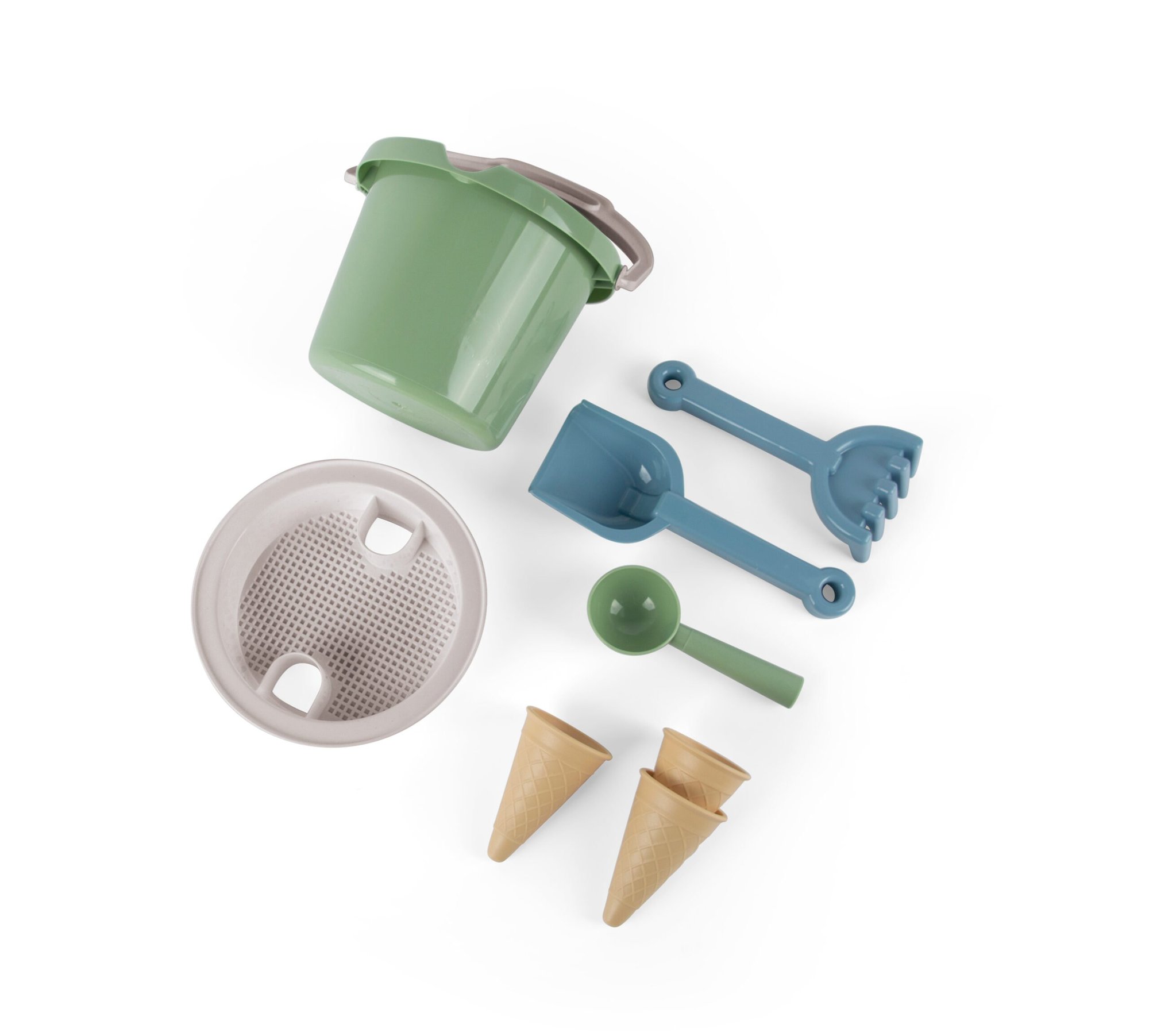 Dantoy - Bucket set w. Ice cream cones - Green (4800)_0