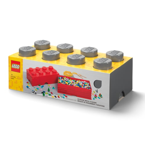 LEGO förvaringssten 8 - mörk stengrå_0
