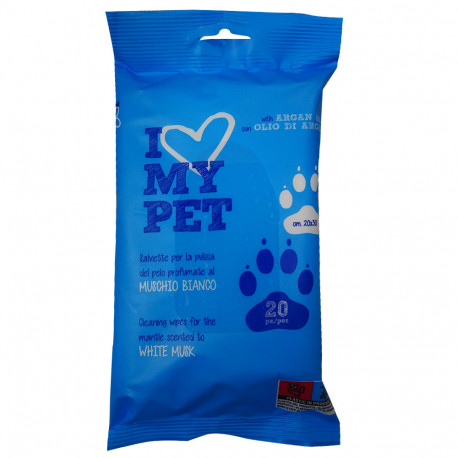 I Love My Pet White Musk Wet Wipes 20 st. - picture