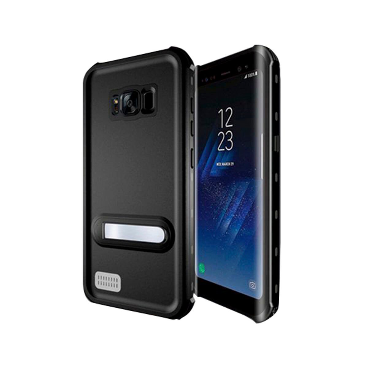 Waterproof case Samsung Galaxy S8+ KSIX Aqua Case Black Transparent_5