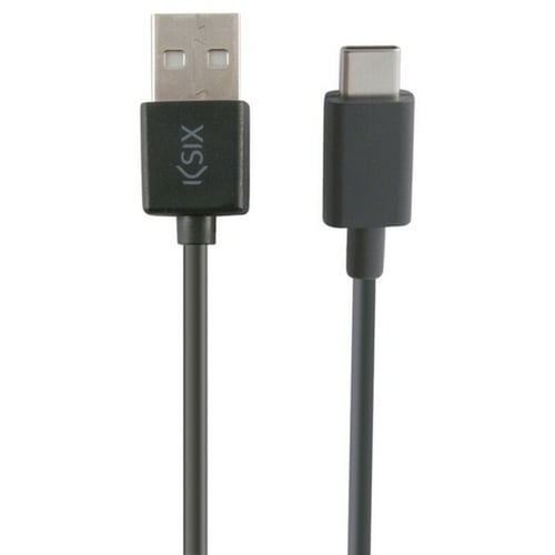 USB-C-kabel til USB KSIX 3 m Sort_1