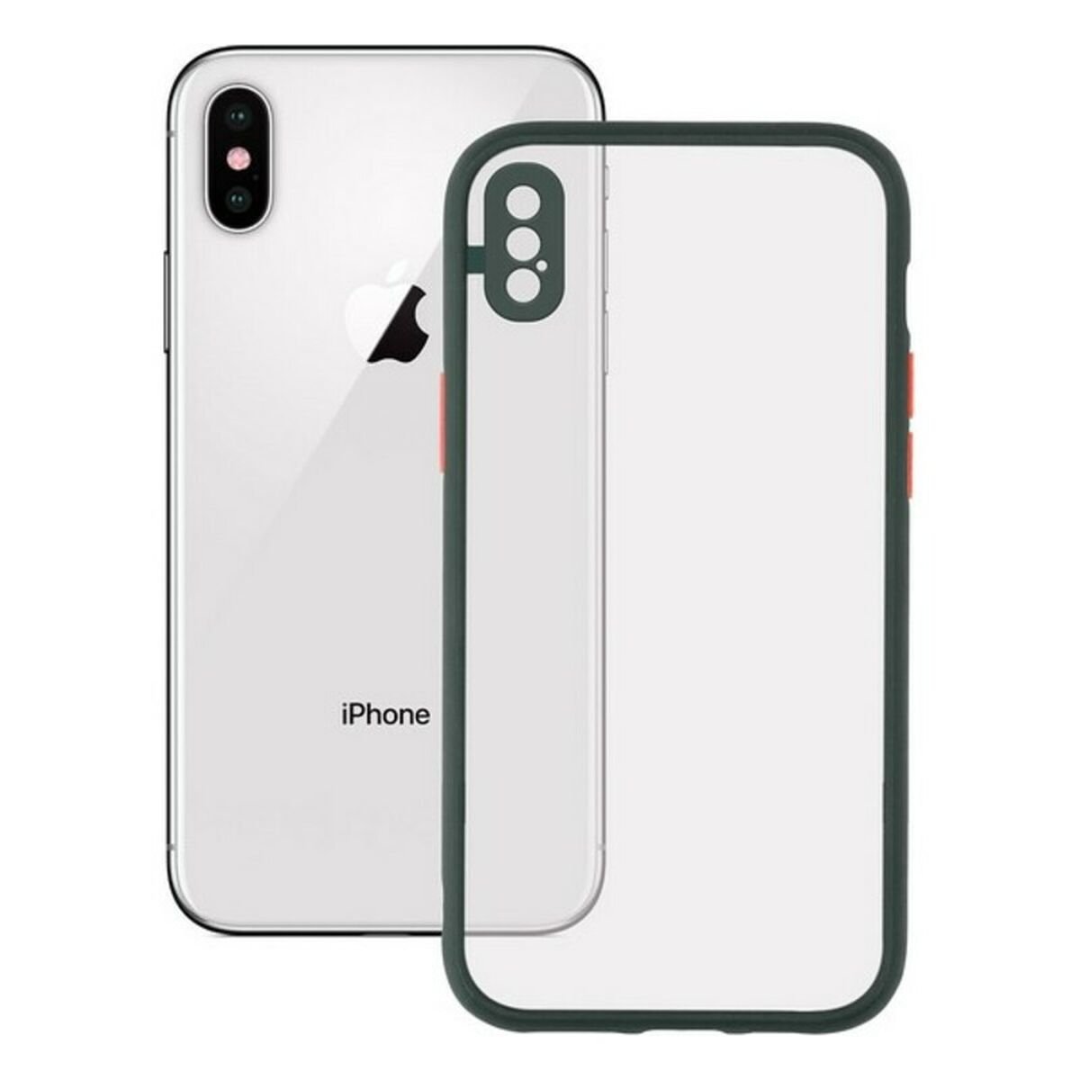 Mobile cover iPhone X/XS KSIX Duo Soft Green_2