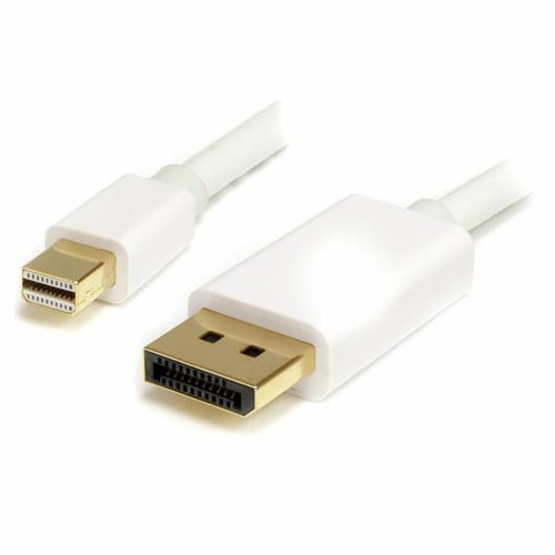 MiniDisplayPort til Displayport kabel Startech MDP2DPMM2MW (2 m) Hvid 4K Ultra HD_0