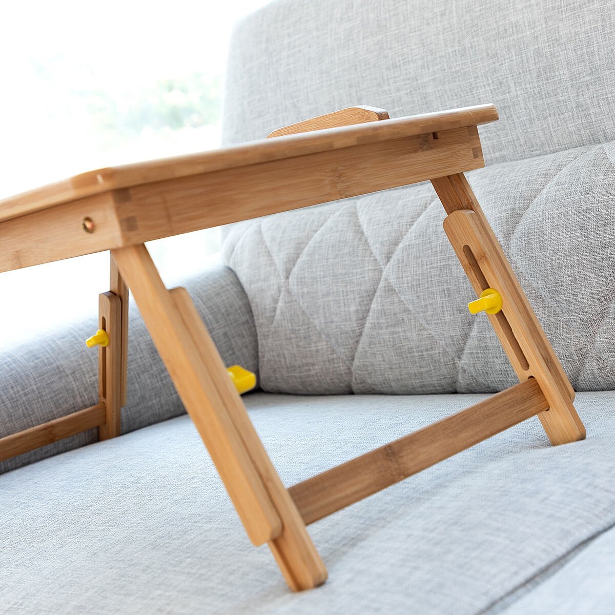Bamboo Folding Side Table Lapwood InnovaGoods_28