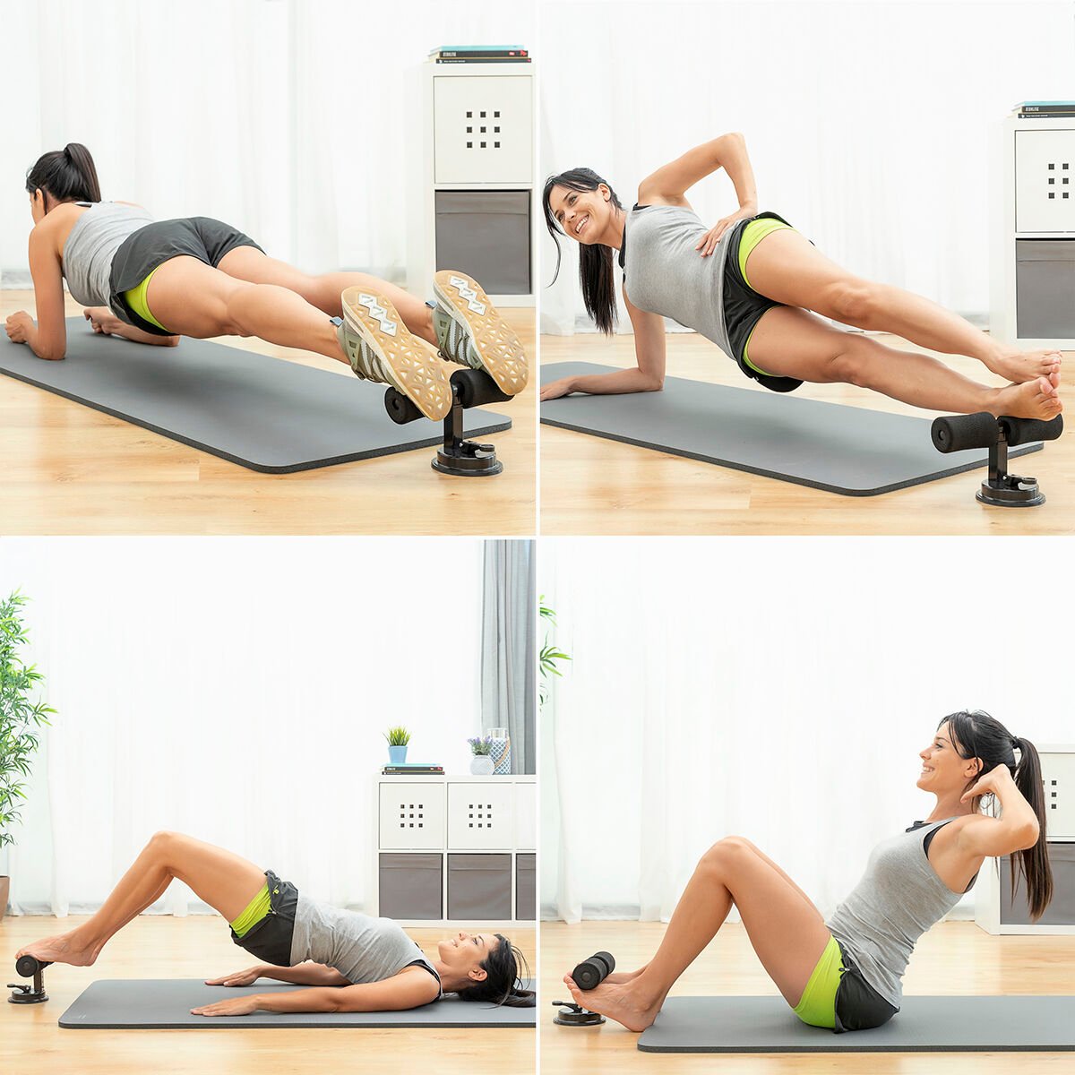 Sit-up Bar for Abdominals with Suction Pad and Exercise Guide CoreUp InnovaGoods_43