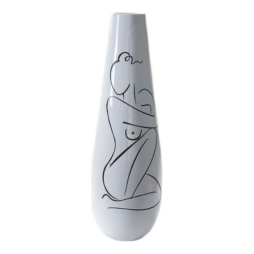 Vase DKD Home Decor Abstrakt Hvid Harpiks Moderne (31.5 x 31.5 x 95.5 cm)_1
