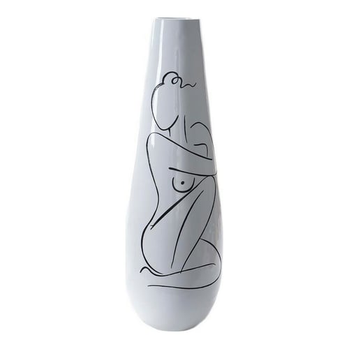 Vase DKD Home Decor abstrakt Weiß Harz Moderne (31.5 x 31.5 x 95.5 cm)_1