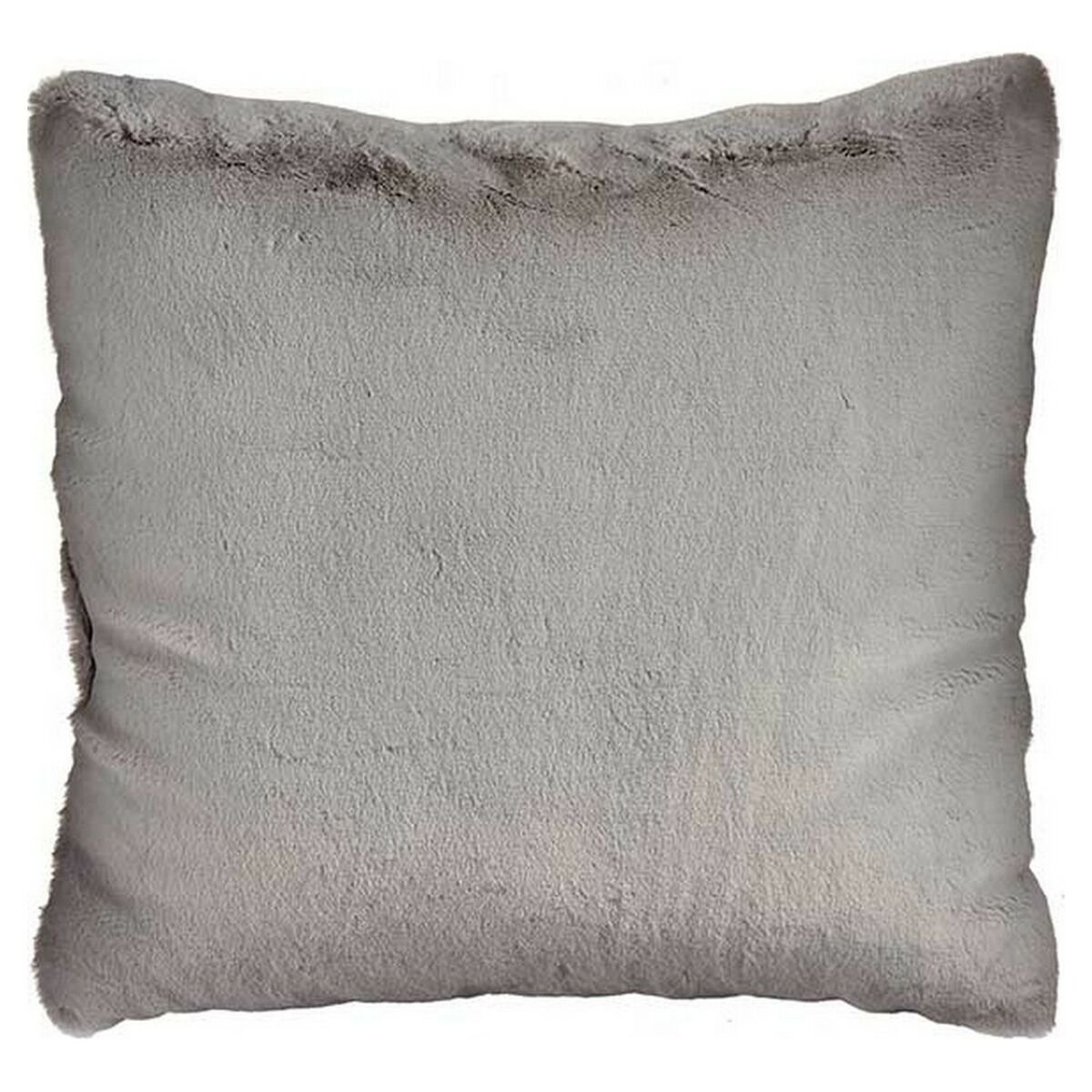 Cushion With hair Grey Synthetic Leather (60 x 18 x 60 cm)_2