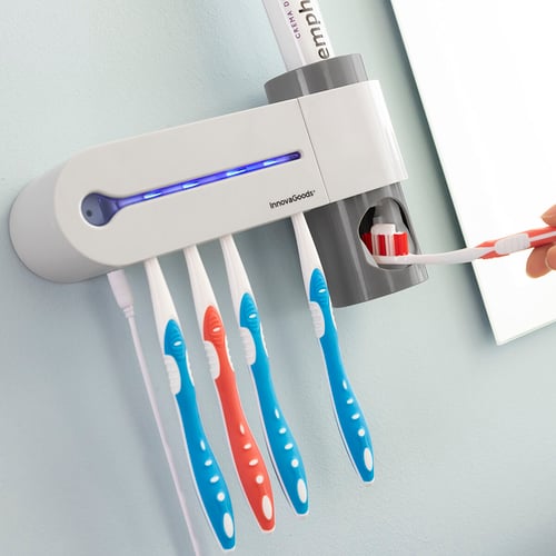 UV-steriliseringsapparat til tandbørster med holder og tandpasta beholder Smiluv InnovaGoods_17