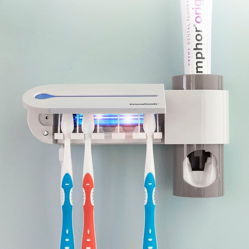 UV-steriliseringsapparat til tandbørster med holder og tandpasta beholder Smiluv InnovaGoods_30