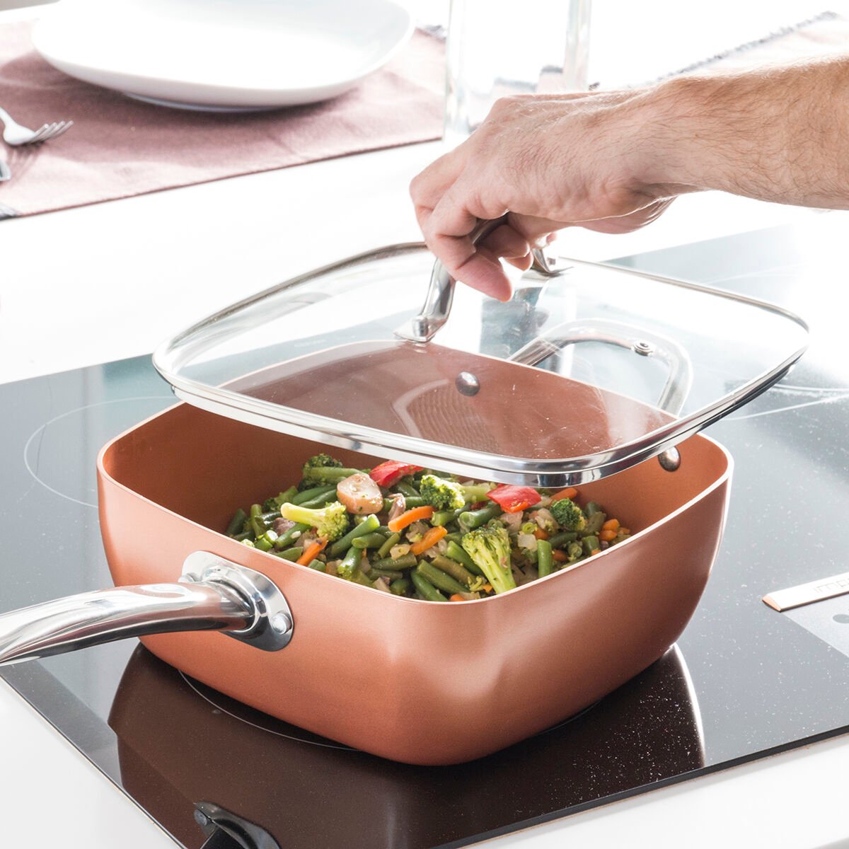 InnovaGoods All-Purpose Copper Pan Set 5 in 1 (4 Pieces)_45