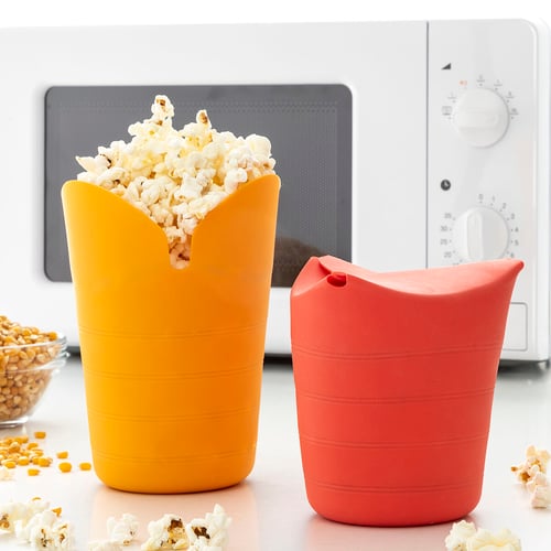 Sammenfoldelige silikone Popcorn Poppers Popbox InnovaGoods (Pakke med 2)_0