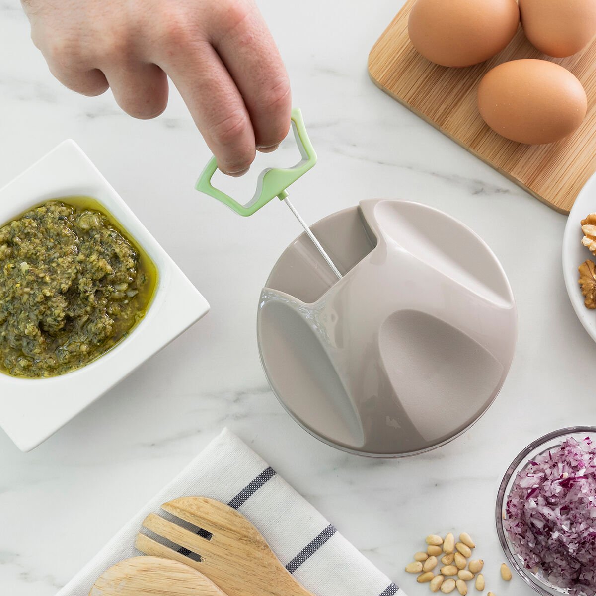 Manual mini chopper with pull cord Spinop InnovaGoods_22