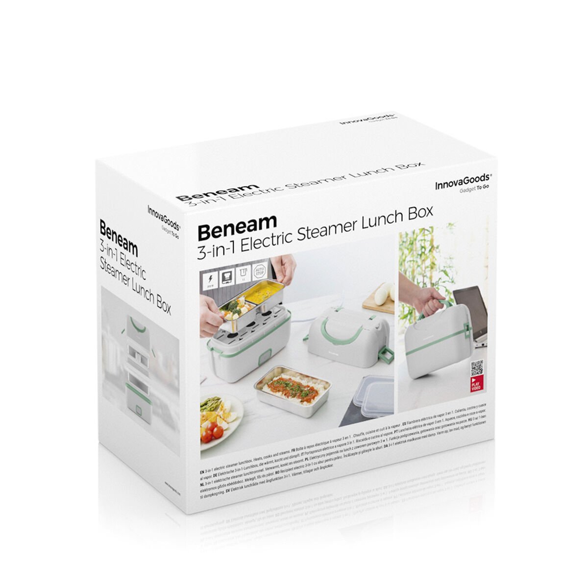 3-in-1 Electric Steamer Lunch Box with Recipes Beneam InnovaGoods_13