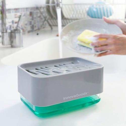 2-i-1 sæbedispenser til håndvasken Pushoap InnovaGoods - picture
