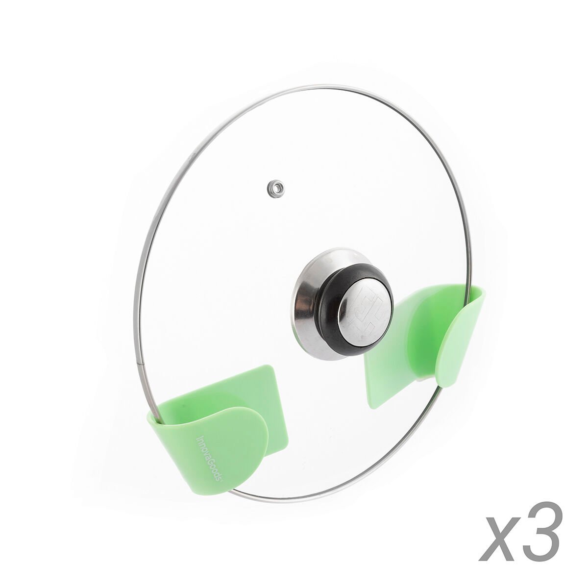 Set of 3 Adhesive Holders for Saucepan Lids Smarack InnovaGoods_19