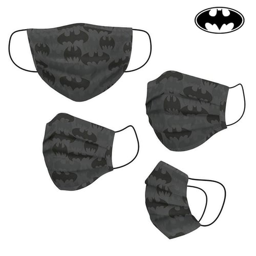 Genanvendelig stof hygiejnemaske Batman Børns Grå - picture