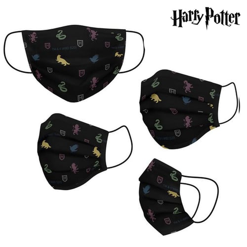 Genanvendelig stof hygiejnemaske Harry Potter Voksen Sort - picture