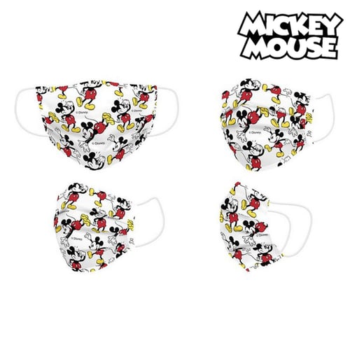 Hygiejnisk maske Mickey Mouse + 11 år Hvid_0