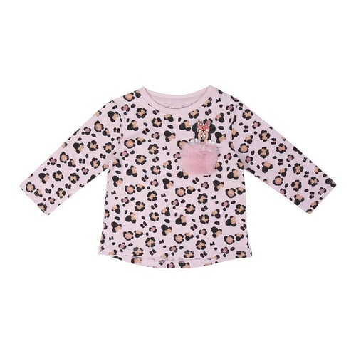 Langærmet T-shirt til Børn Minnie Mouse Pink_0