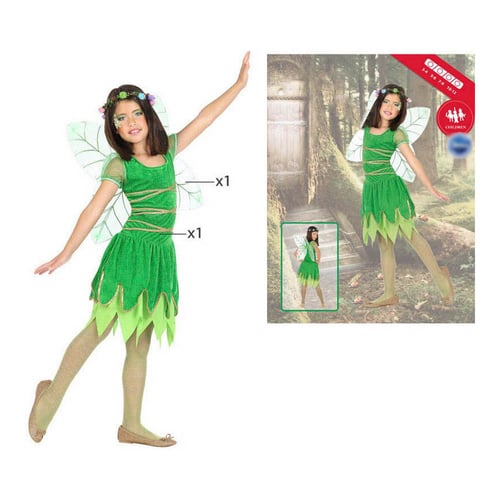 Maskeraddräkt för barn Vårfe Grön (2 pcs)_10