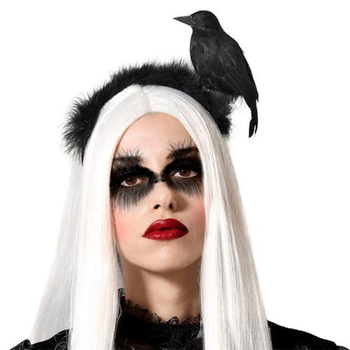 Hårbøjle Raven Halloween Sort_1