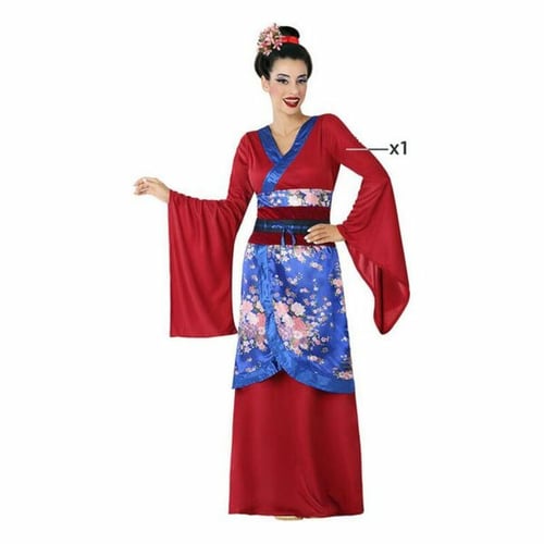 Kostume til voksne Kineser pige Rød, str. XL_1