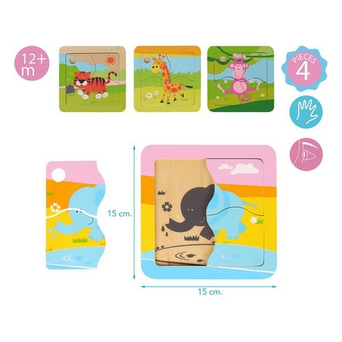 Puslespil Kiokids 4 pcs (15 x 15 cm)_0