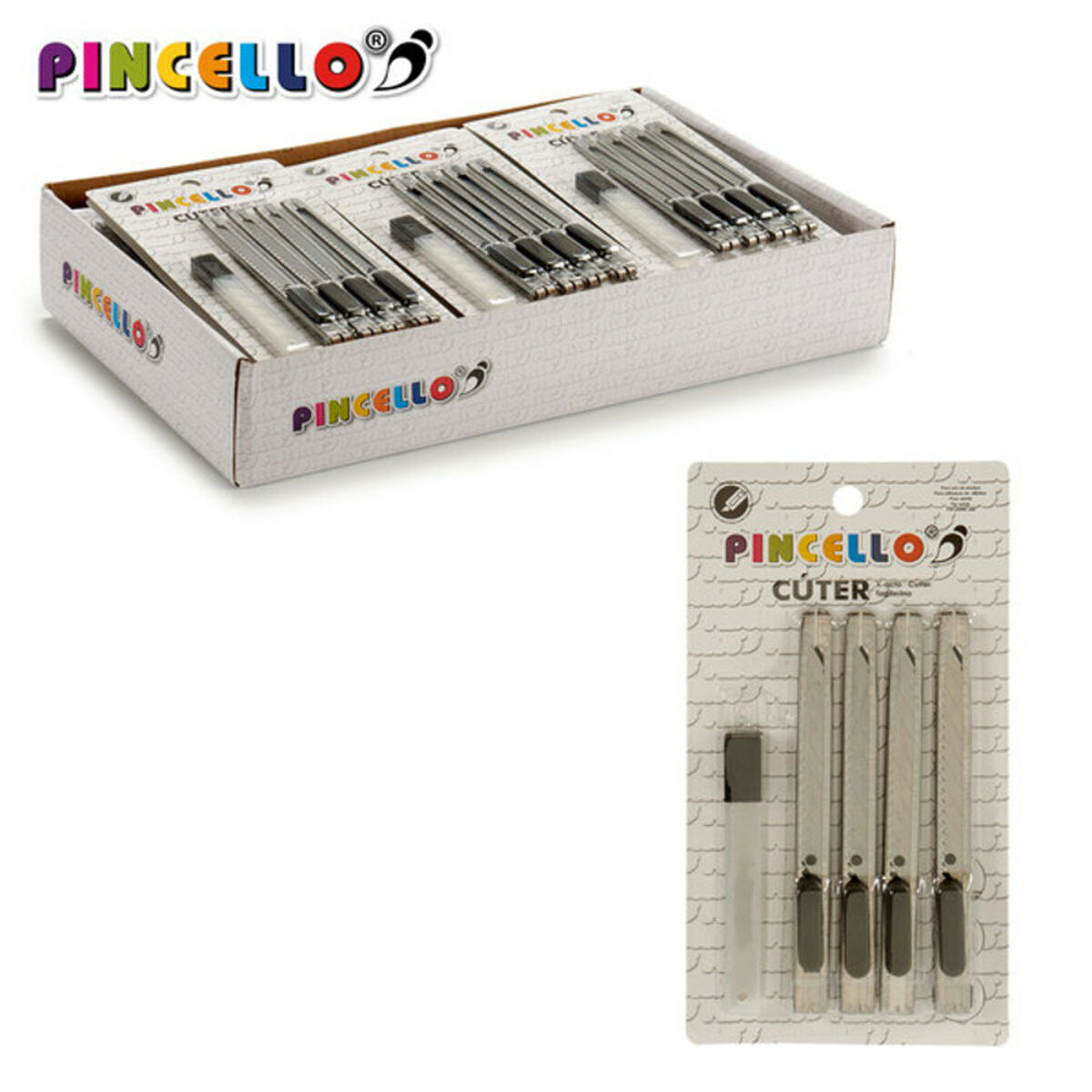 Cutter Black Metal (1,5 x 18,5 x 10 cm) (4 Pieces)_4