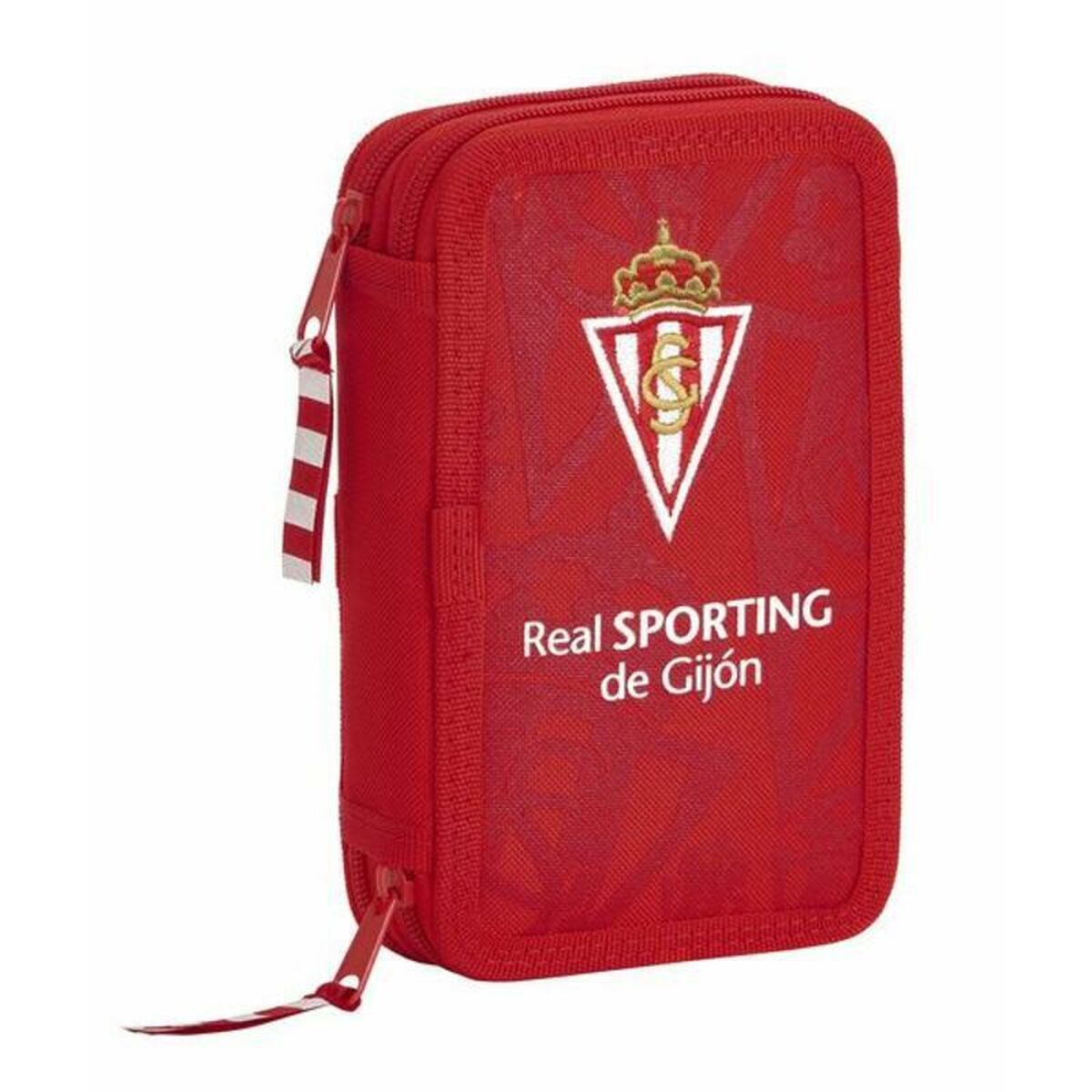 Double Pencil Case Real Sporting de Gijón Red (28 pcs)_0