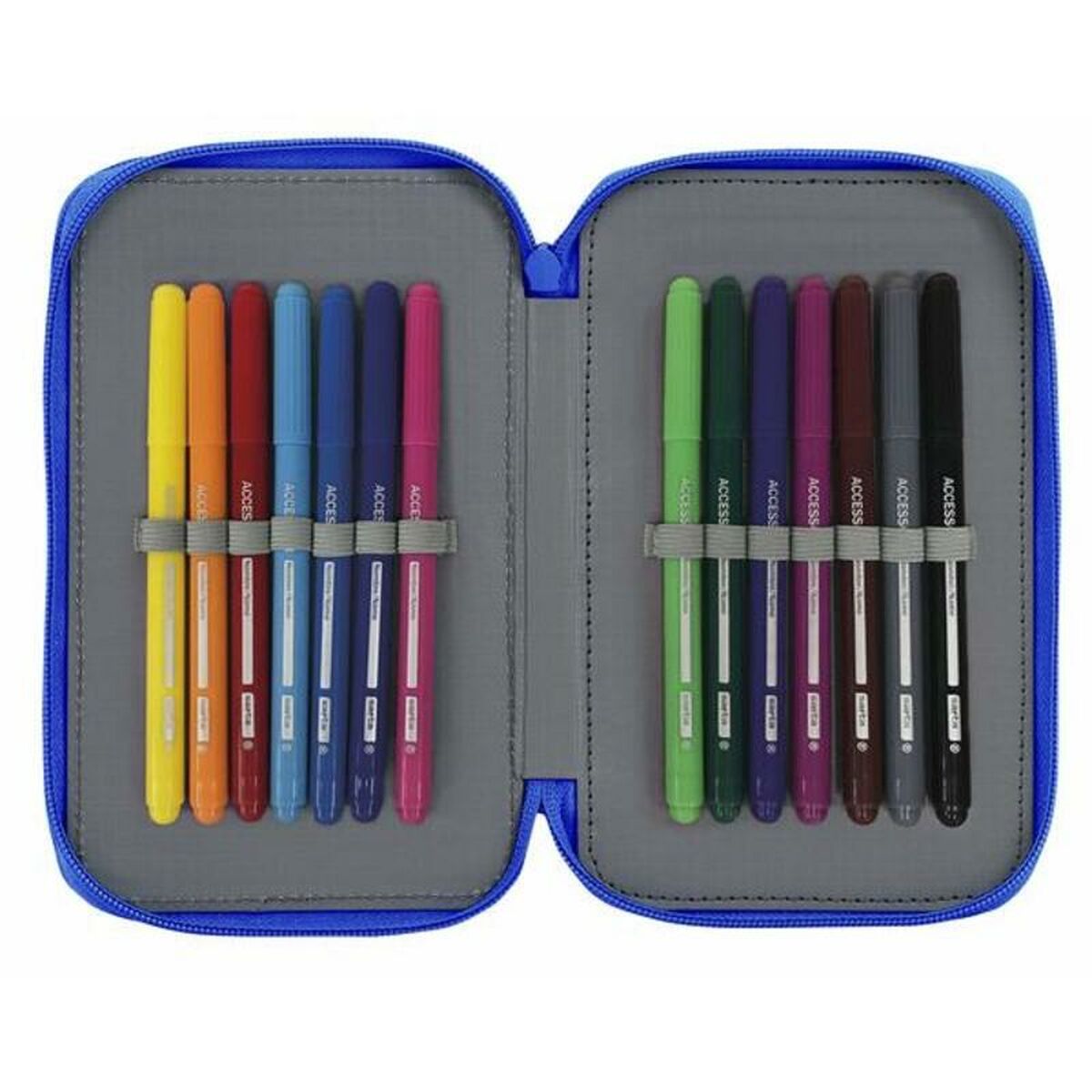 Double Pencil Case Real Zaragoza Blue Light Blue (28 pcs)_2