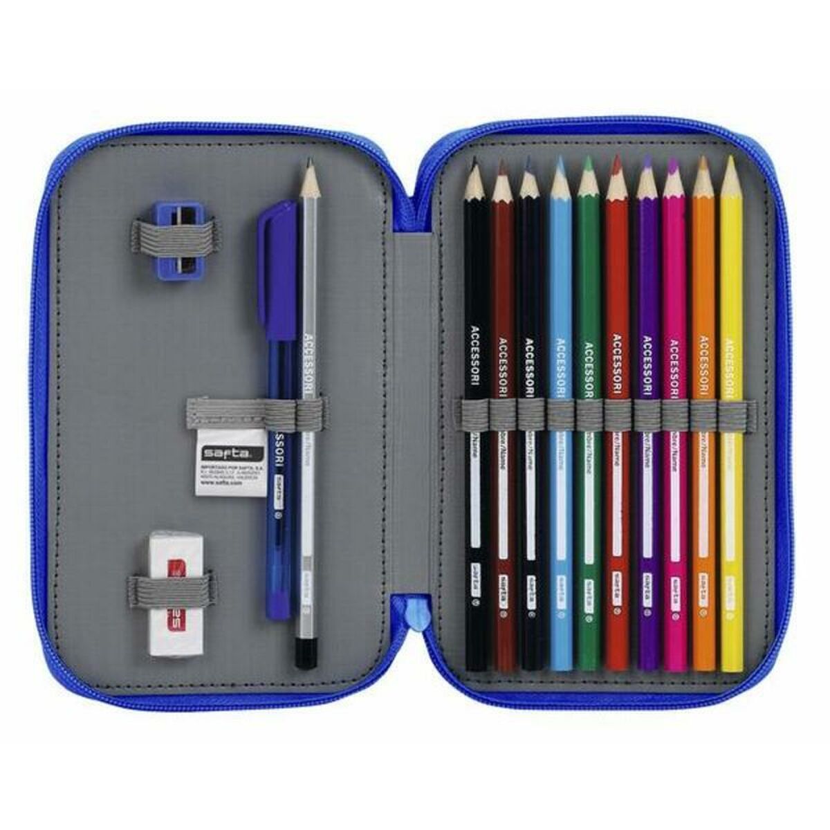 Double Pencil Case Real Zaragoza Blue Light Blue (28 pcs)_5