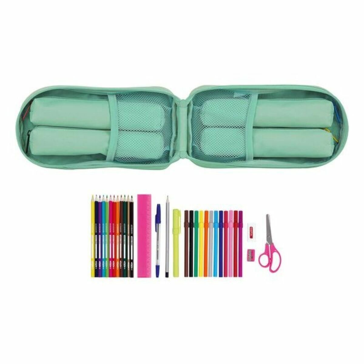 Backpack Pencil Case BlackFit8 Turquoise (33 Pieces)_1