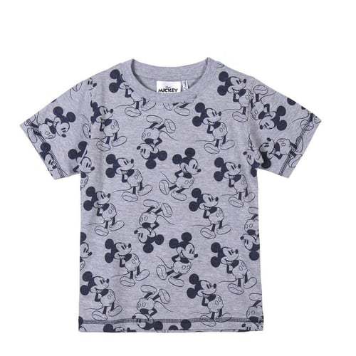 Børne Kortærmet T-shirt Mickey Mouse Grå_0