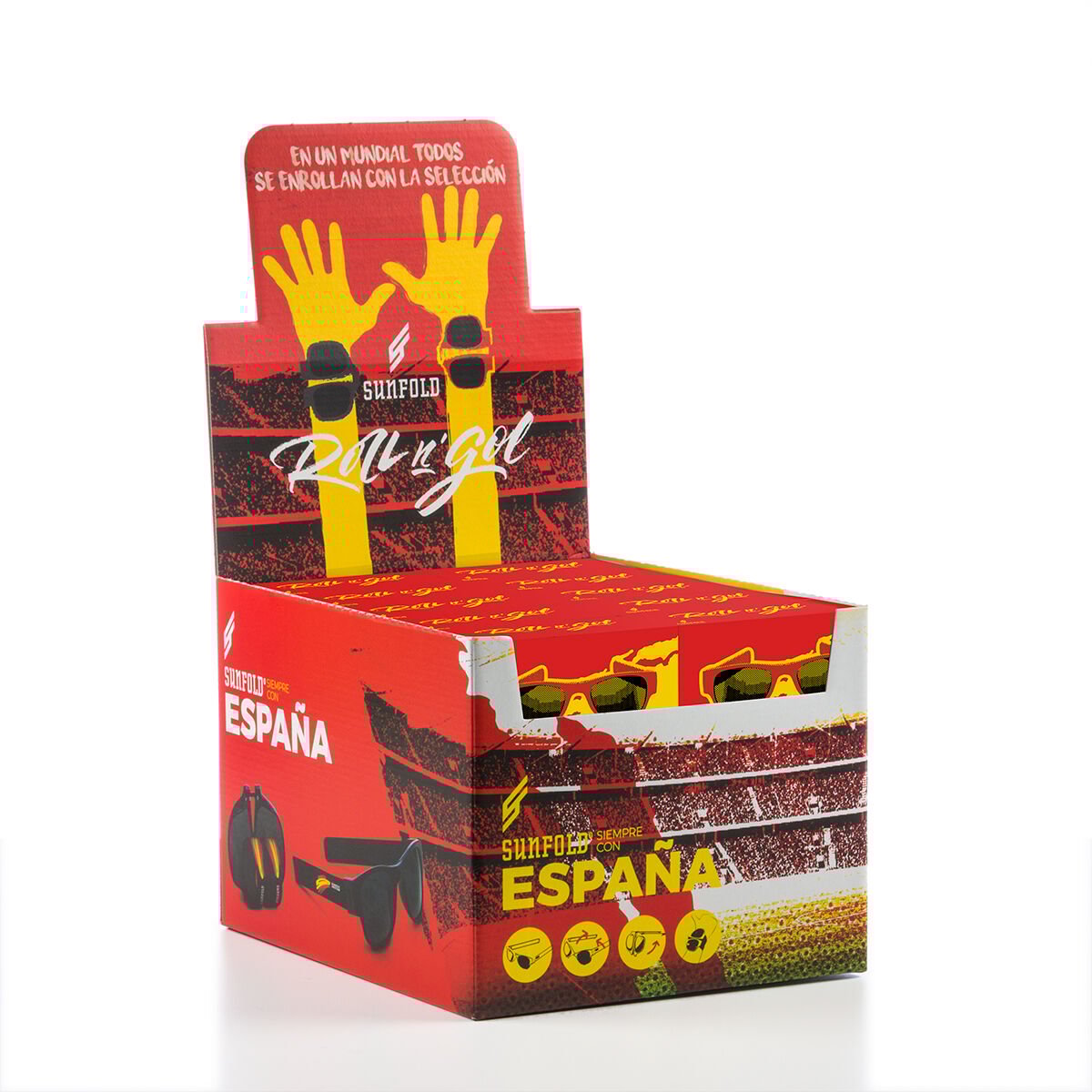 Red Sunfold Spain Roll-Up Sunglasses_3