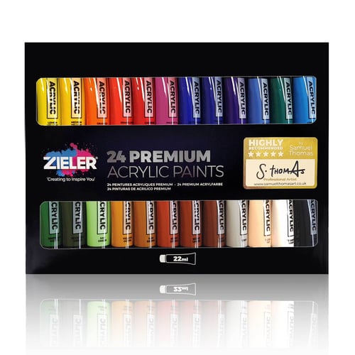 Zieler - Premium Akrylmaling 24 tuber - picture