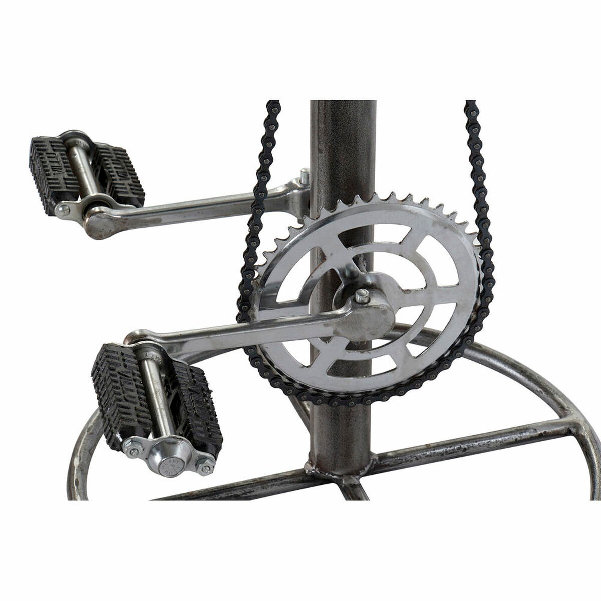 Stool DKD Home Decor Brown Leather Metal (44 x 41 x 82 cm)_8