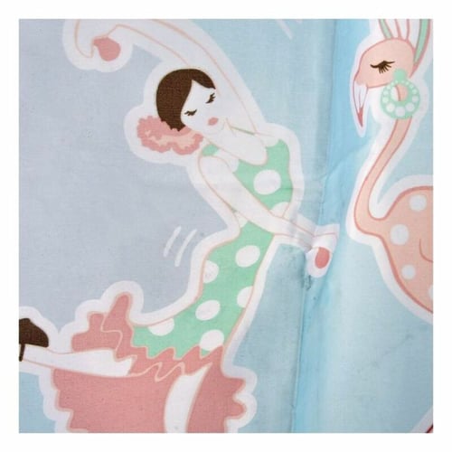 Brusebadsforhæng DKD Home Decor Flamenco Polyester (180 x 200 cm)_17