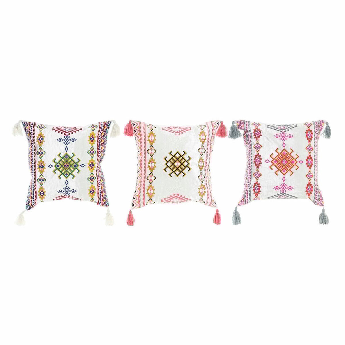 Cushion DKD Home Decor Multicolour Cotton (3 pcs) (40 x 10 x 40 cm)_2