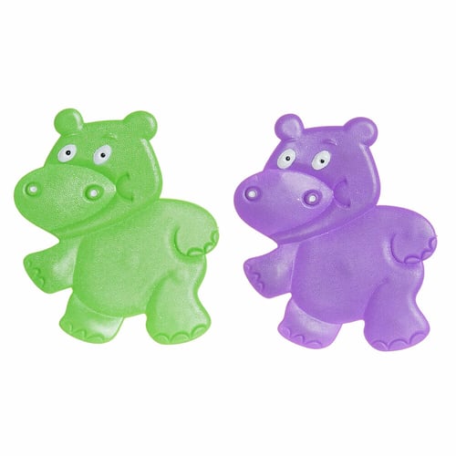 Badmatta DKD Home Decor Grön PVC Lila (2 st) (10 x 1 x 13 cm)_0