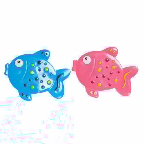 Badmatta DKD Home Decor Blå Rosa PVC (2 st) (13 x 1 x 10,5 cm)_0